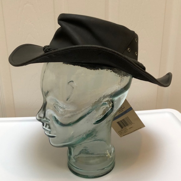 Will Conner Cov-ver Blk Leather Cowboy Hat Black - Picture 2 of 8